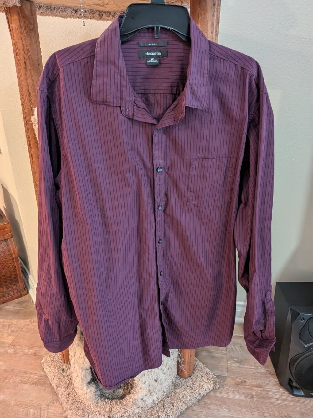 Burgundy men's button up